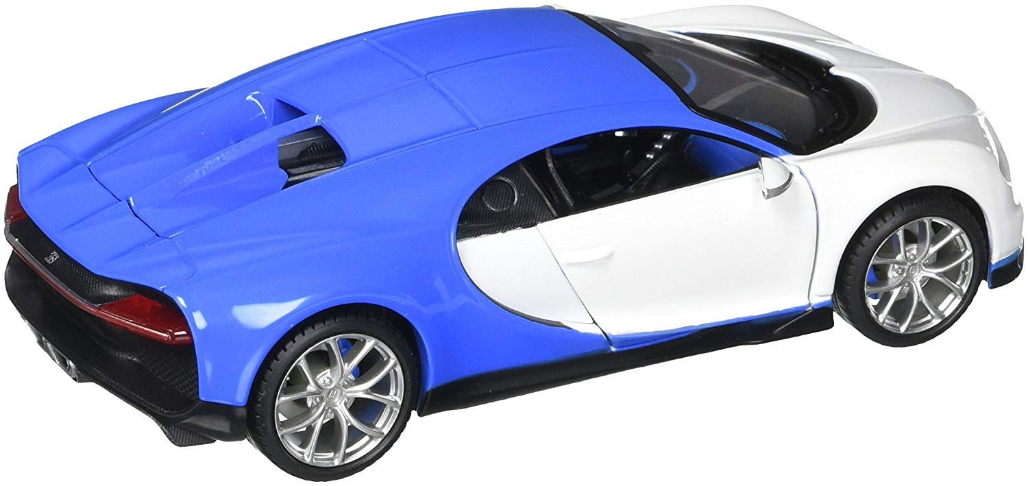 Amazon | Maisto 1：24-Exotics-Bugatti Chiron（青/白）ダイキャスト